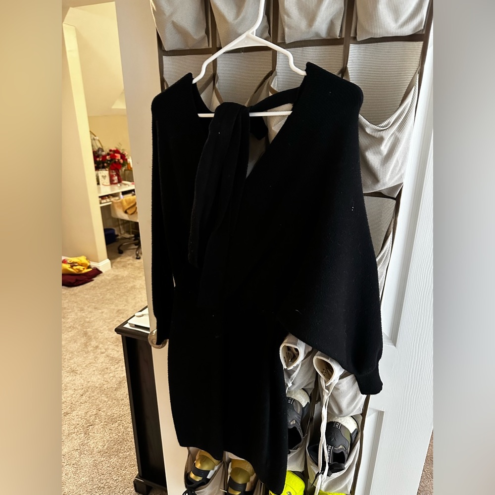Black sweater dress